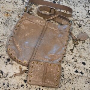Fossil Metallic Tan Studded Women's Bag Set